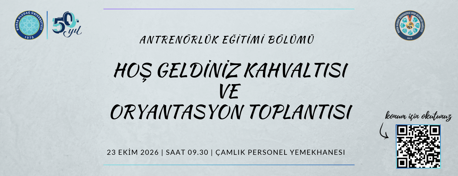 Antrenörlük Eğitimi Bölümü Hoş Geldiniz Kahvaltısı ve Oryantasyon Toplantısı